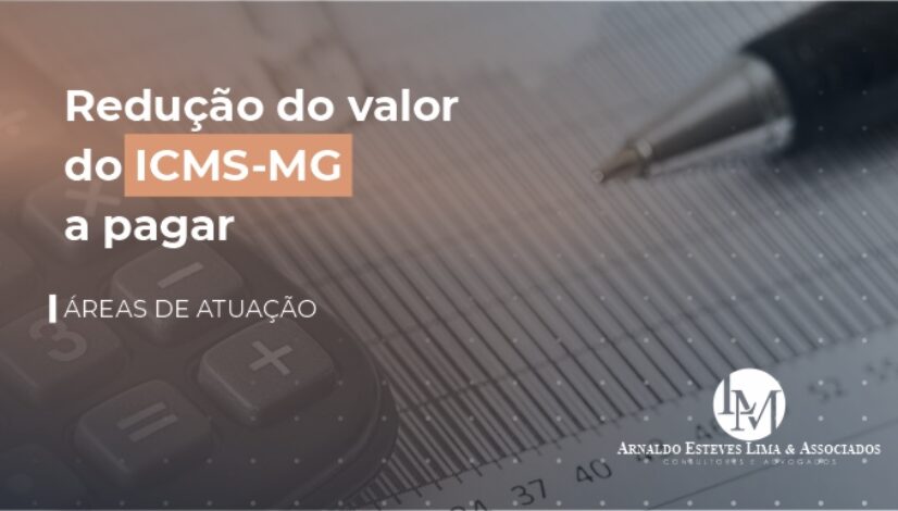 Área de atuação Redução do valor do ICMS-MG a pagar-capa